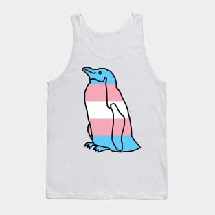 Transgender Pride Flag Penguin Tank Top